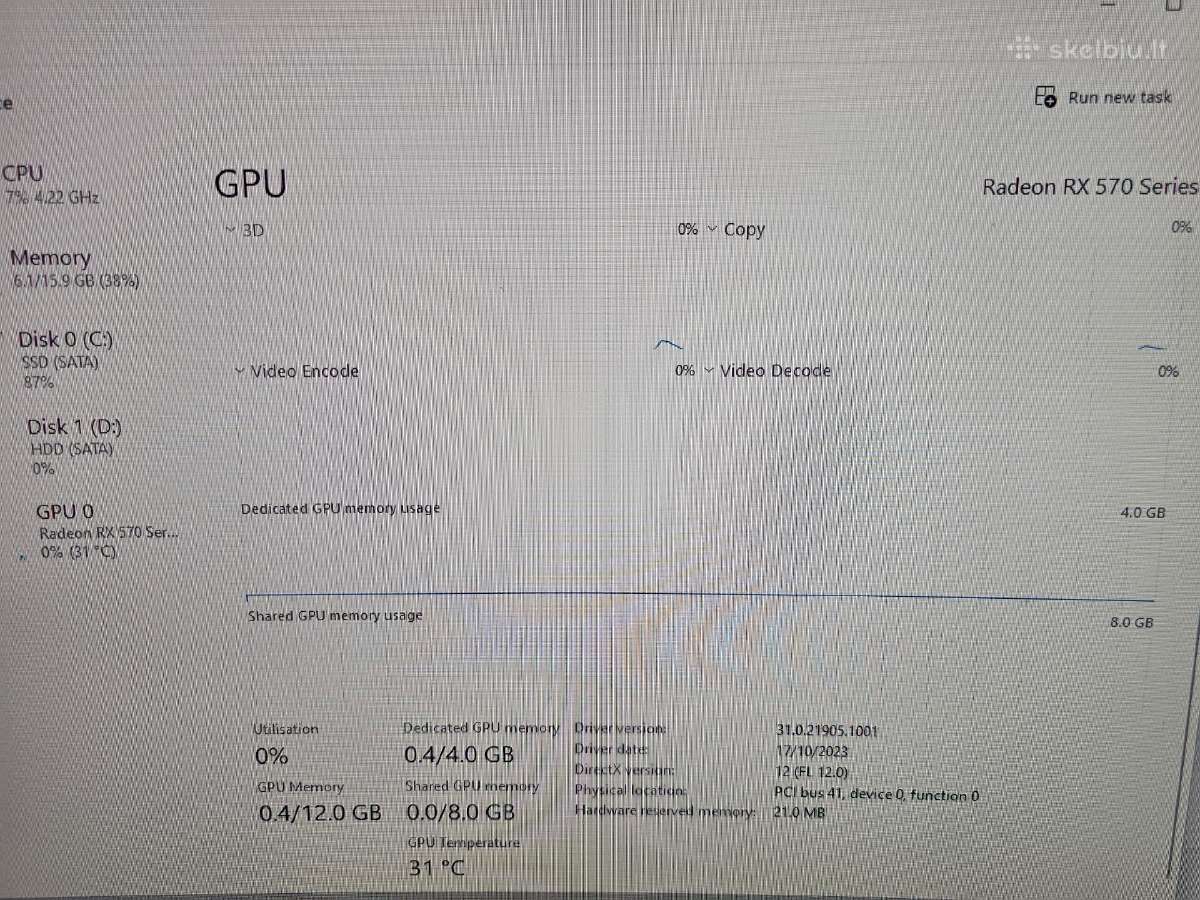 Pilnas Gaming Setup, Ryzen 5 5600, 16 GB RAM - nuotraukos Nr. 6