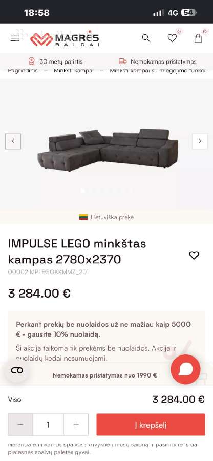 Magrės kampas su miegamąja funkcija - nuotraukos Nr. 4