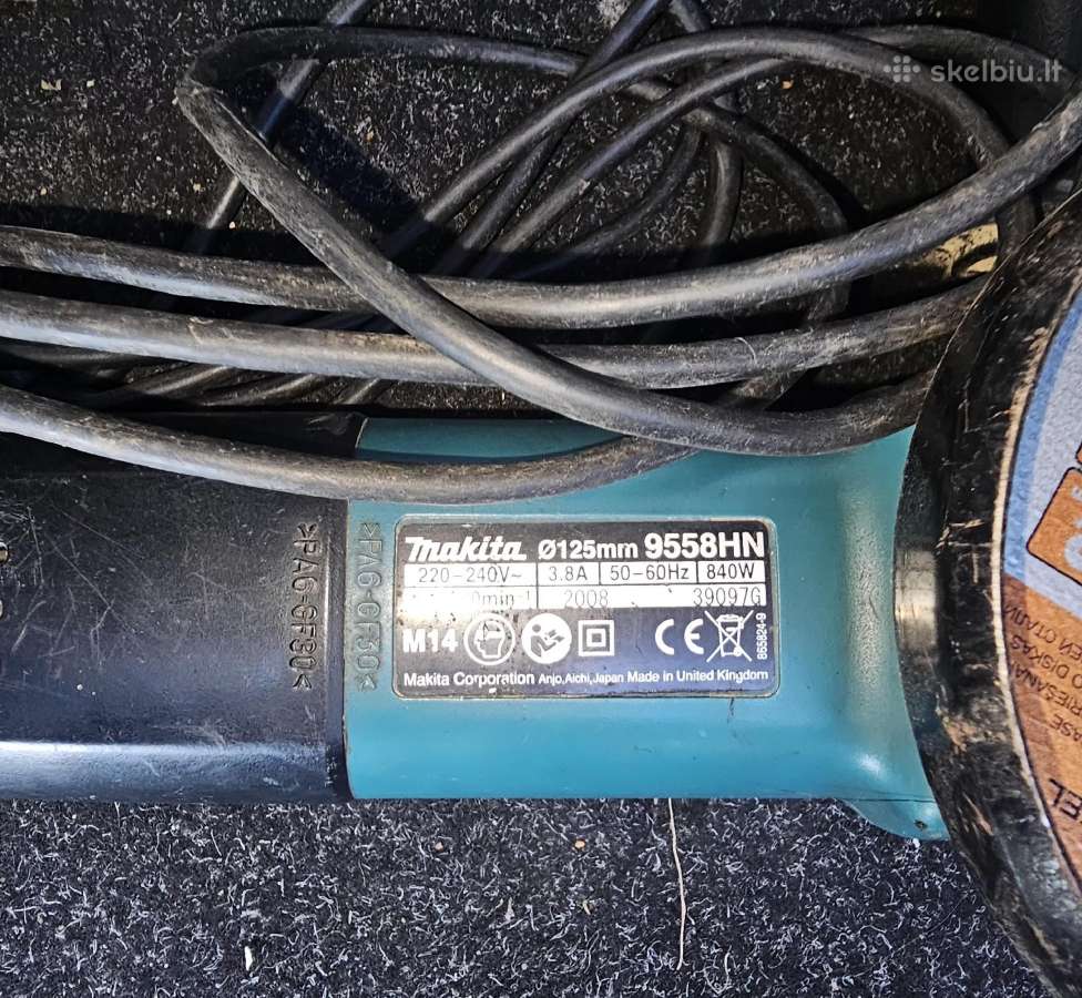 Kampinis šlifuoklis Makita 125mm 9558hn - nuotraukos Nr. 2