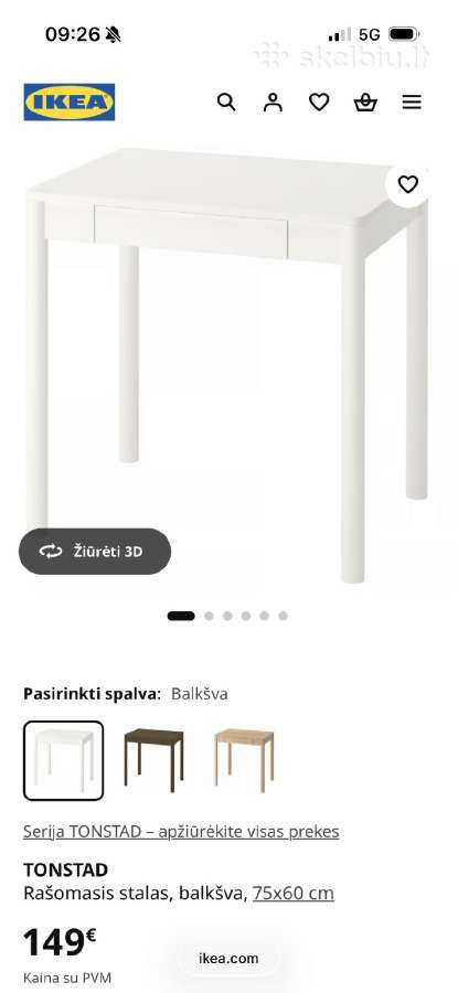 Ikea rašomasis stalas Tonstad - nuotraukos Nr. 4