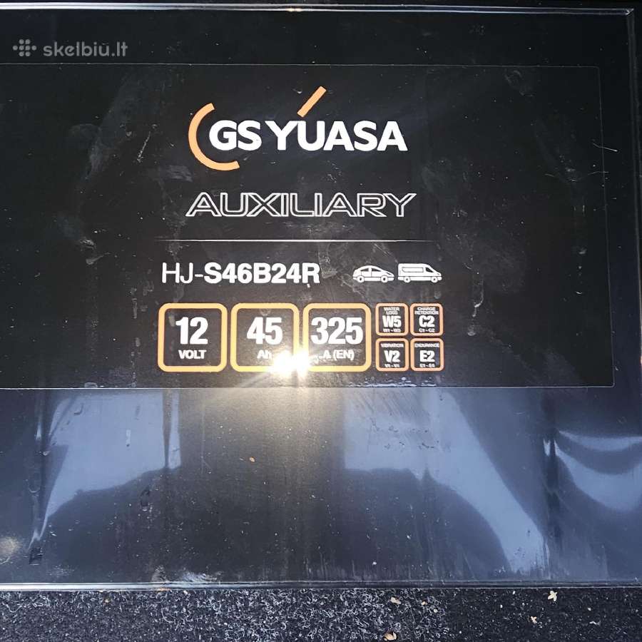 Gs Yuasa Auxiliary Hj-s46b24r akumuliatorius - nuotraukos Nr. 2
