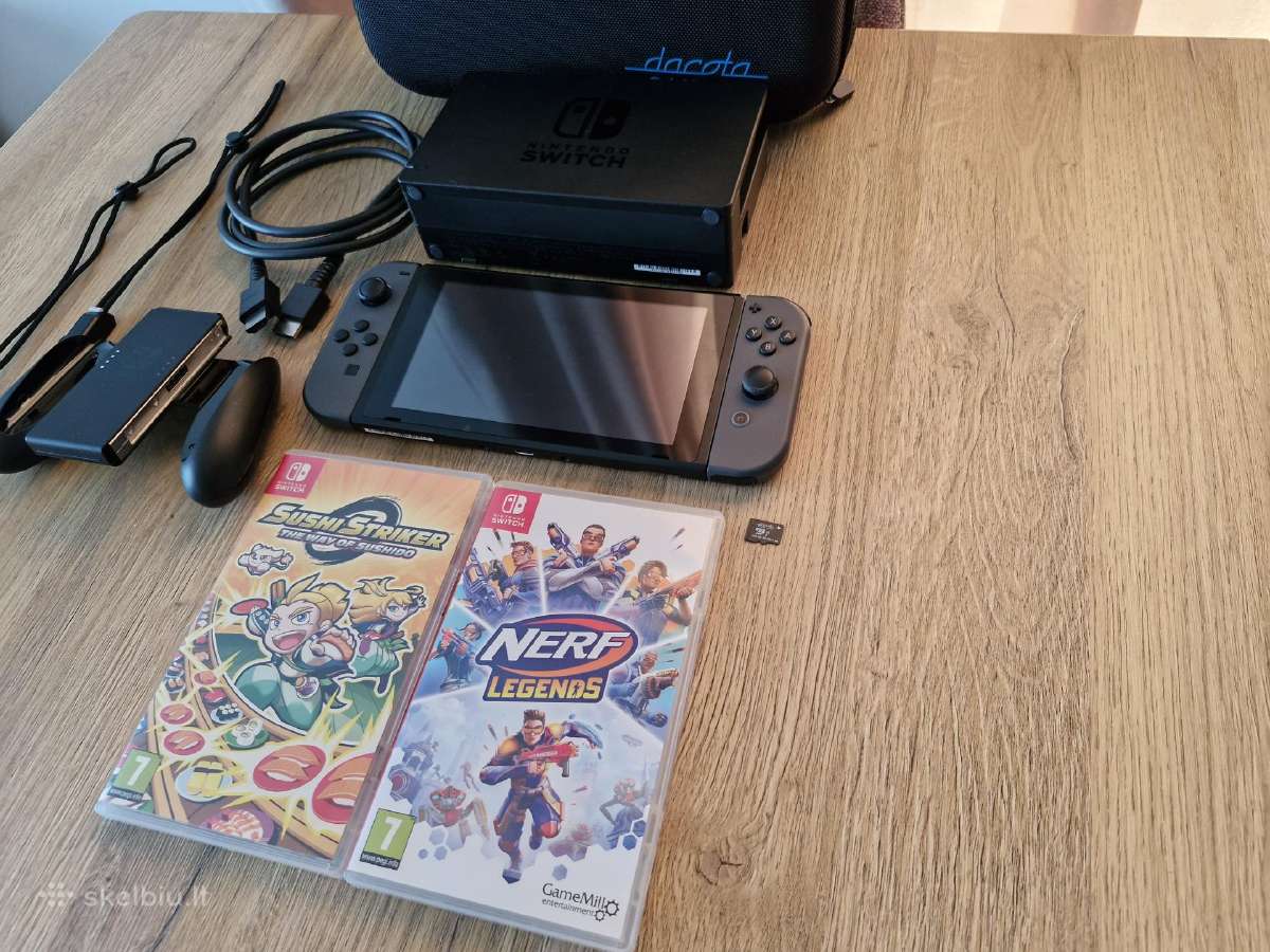 Nintendo switch + žaidimai + atminties korta - nuotraukos Nr. 2
