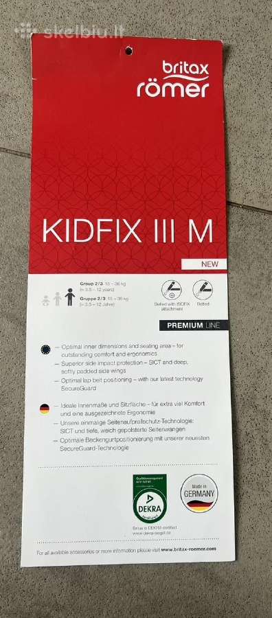 2 automobilinės kėdutės Britax Romer Kidfix III M - nuotraukos Nr. 7