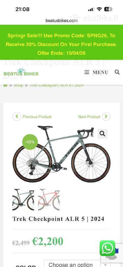 Trek gravel, 1x12 sram, 2024m. 52 dydis - nuotraukos Nr. 11