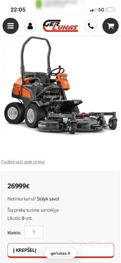 Husqvarna rider 525d - nuotraukos Nr. 16