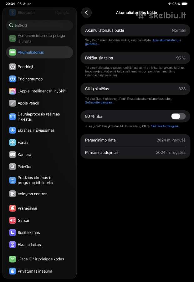 Gera kaina iPad Pro 11 M4 (2024) 512 GB + Cellular - nuotraukos Nr. 8