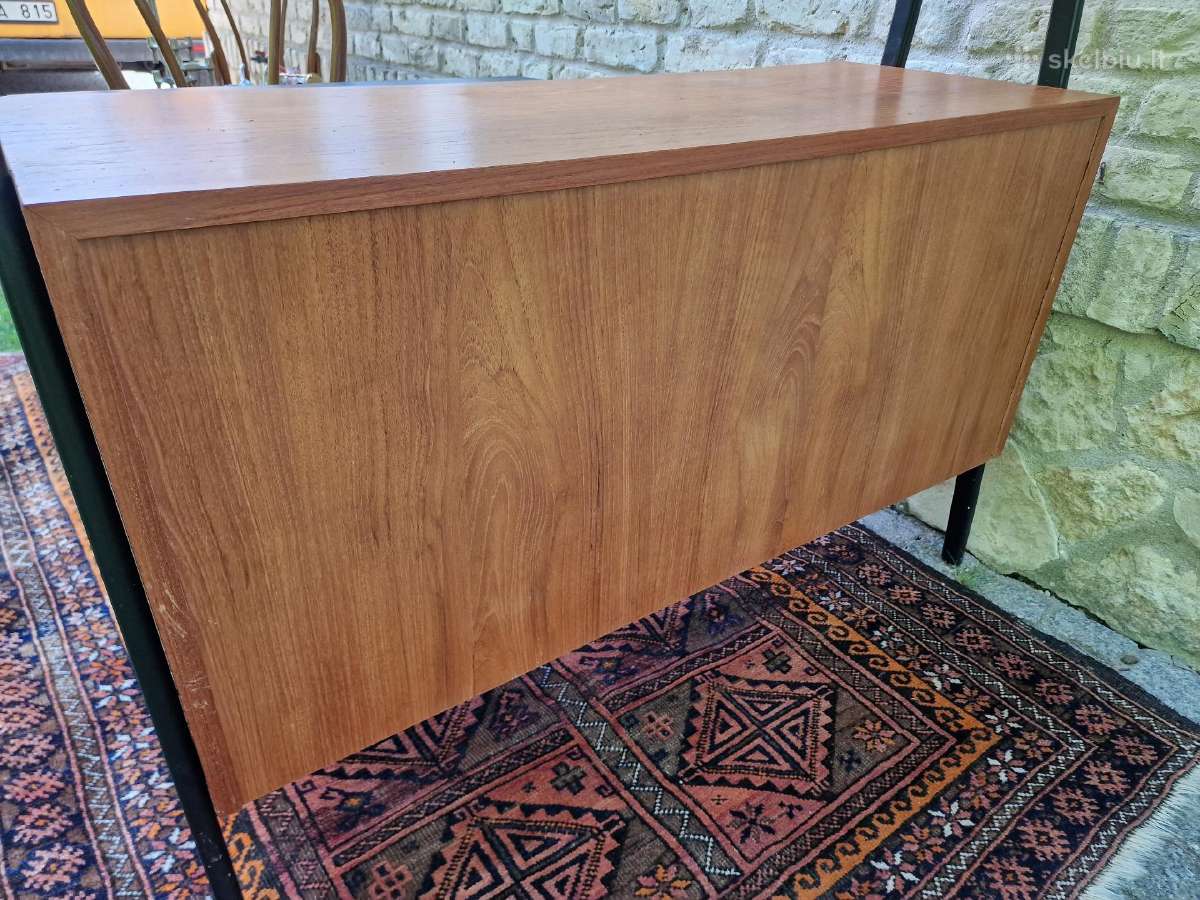 Vintažinė mid century knygų lentyna su darbo vieta - nuotraukos Nr. 27
