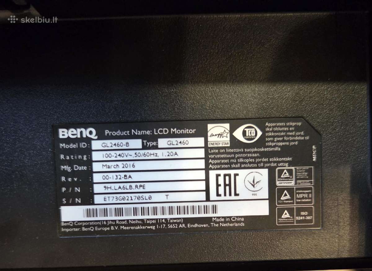 Monitorius Benq 2460-b - nuotraukos Nr. 2