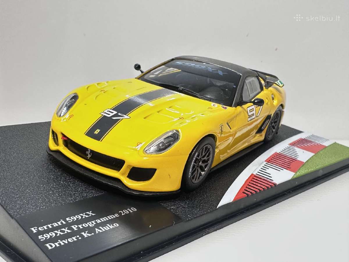 Ferrari 599xx #97 Aluko 2010 geltona 1:43 Ferra - nuotraukos Nr. 5
