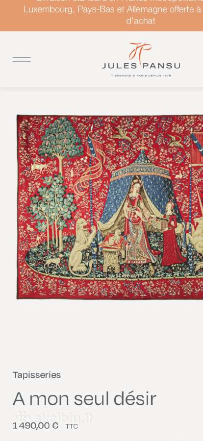 Gobelenas „A mon seul dsir“ Prancūzija - nuotraukos Nr. 6