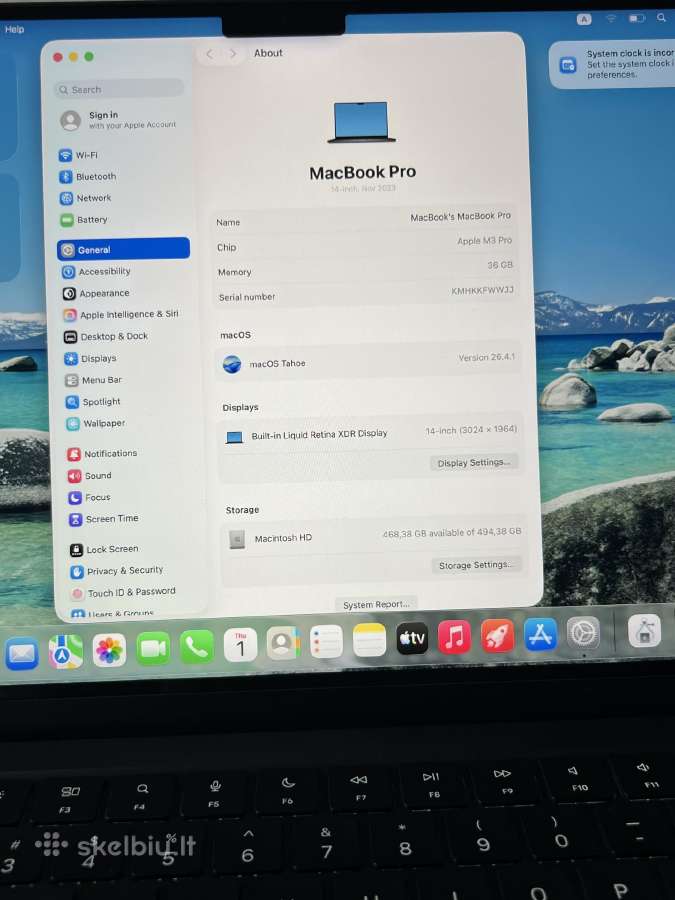 MacBook m3 Pro 14-inch 36 512 - nuotraukos Nr. 9