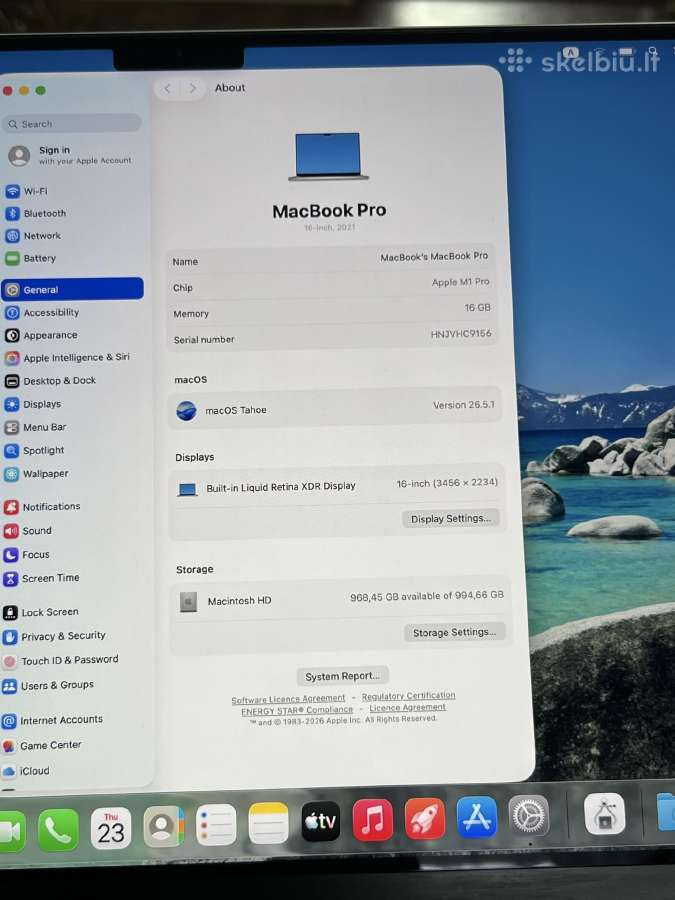 MacBook Pro 16-inch 16gb 1tb - nuotraukos Nr. 7