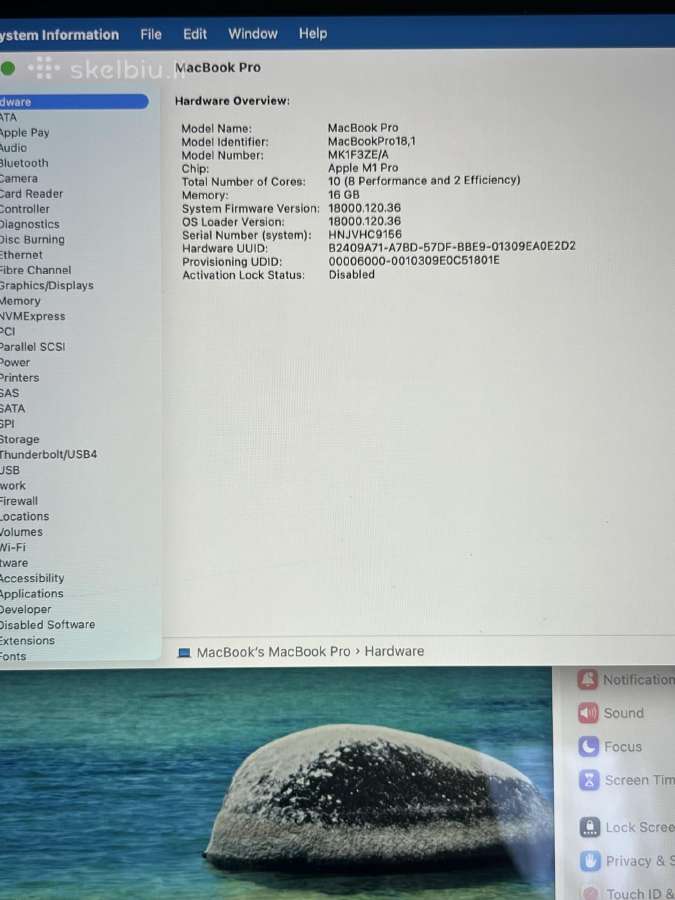 MacBook Pro 16-inch 16gb 1tb - nuotraukos Nr. 8