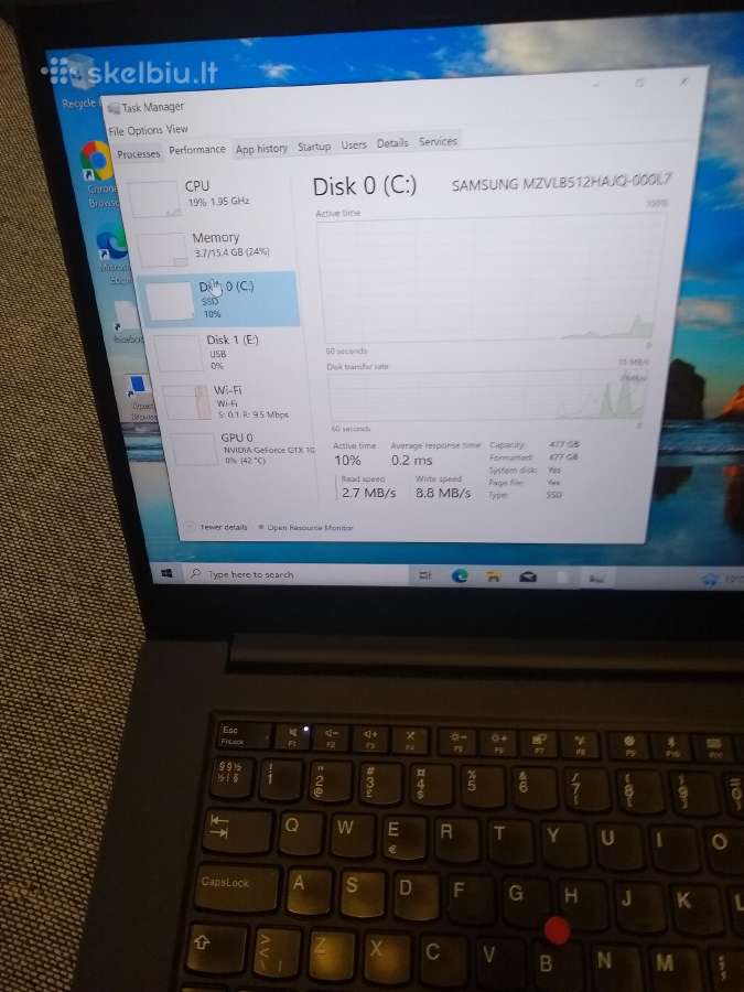 X1 extreme 15" 4k touch/i7/500/gtx - nuotraukos Nr. 5