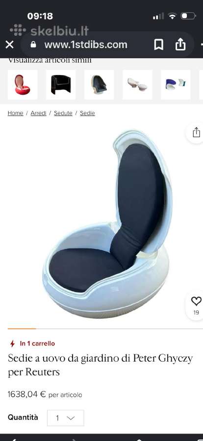 Garden Egg Chair su natūraliu audinės kailiu - nuotraukos Nr. 11