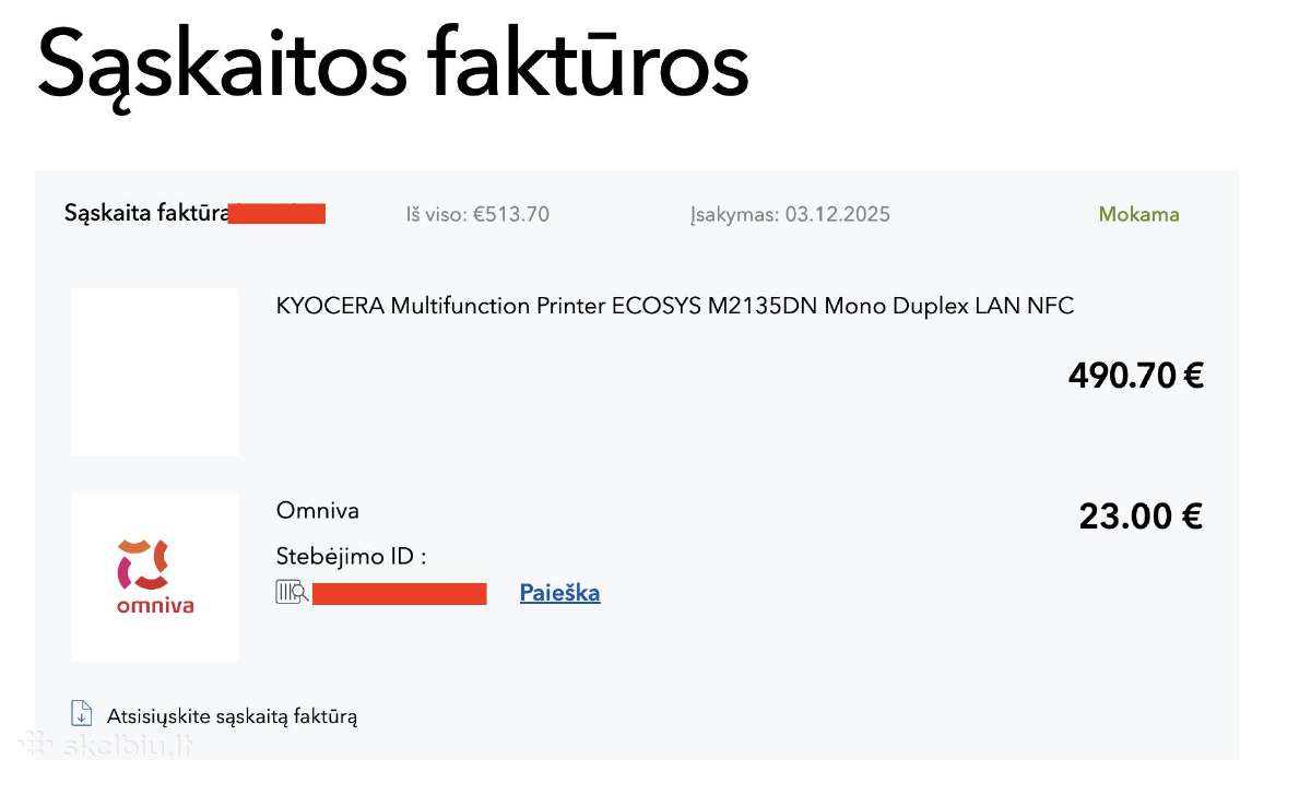 Spausdintuvas ir skeneris Kyocera Ecosys - nuotraukos Nr. 9