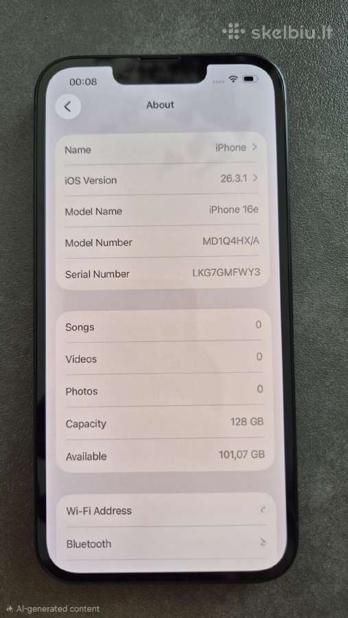 iPhone 16e - nuotraukos Nr. 3