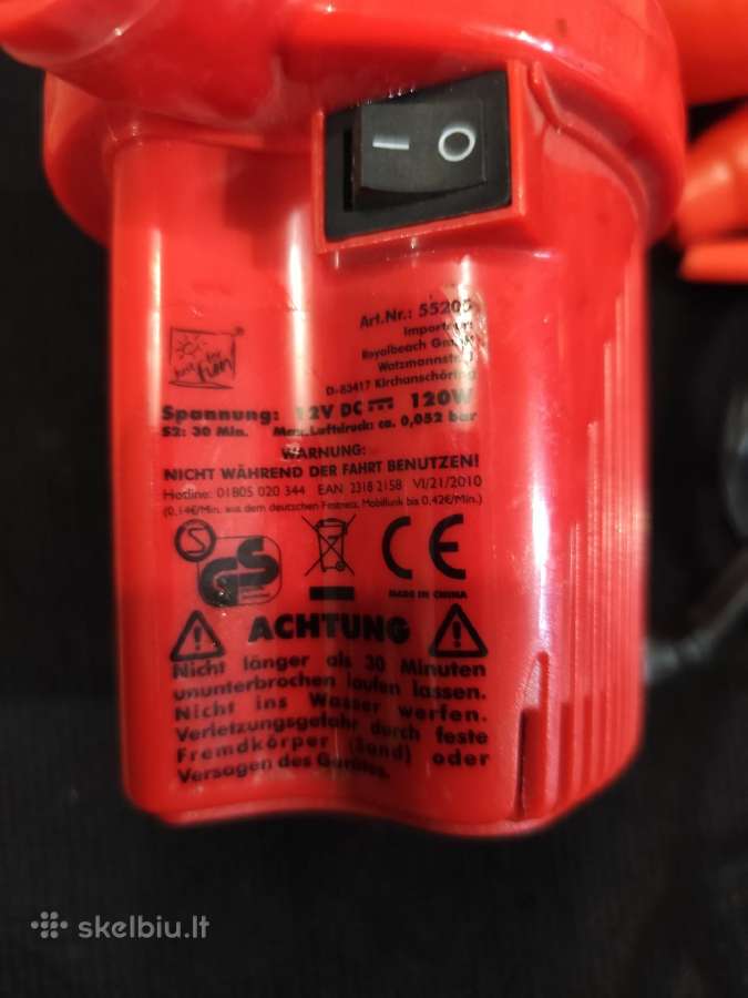 Elektrinė pompa 12v automobilinė,čiužiniams pūsti - nuotraukos Nr. 2