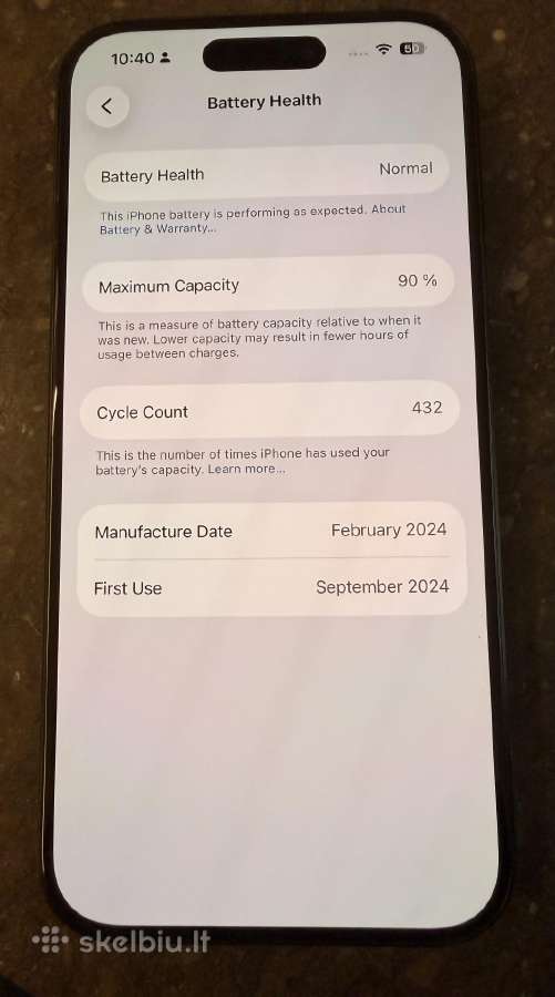 iPhone 15 pro 128 GB - nuotraukos Nr. 2