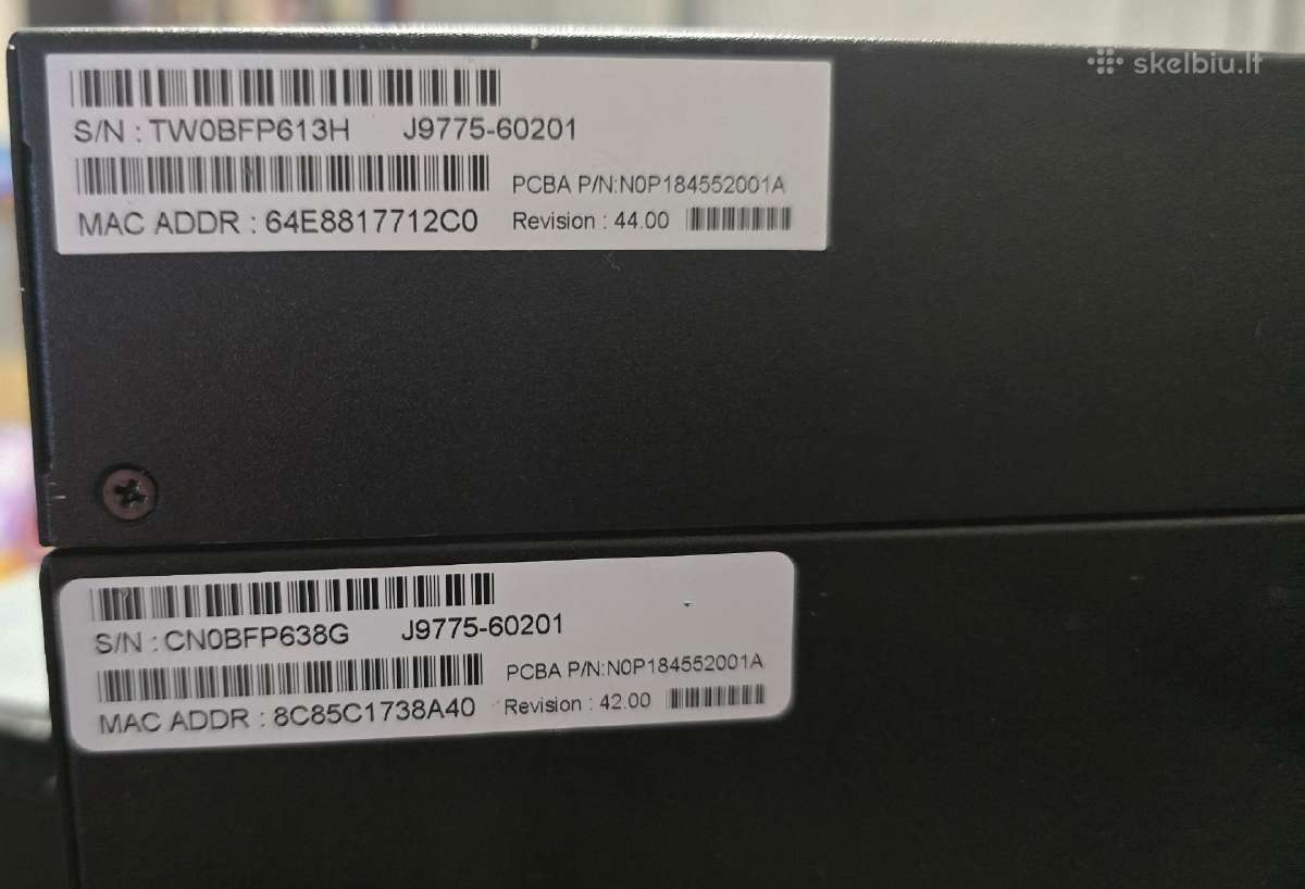 Hp Procurve 1810g-24 Aruba 3com Cisco 40gbe ir kt. - nuotraukos Nr. 13
