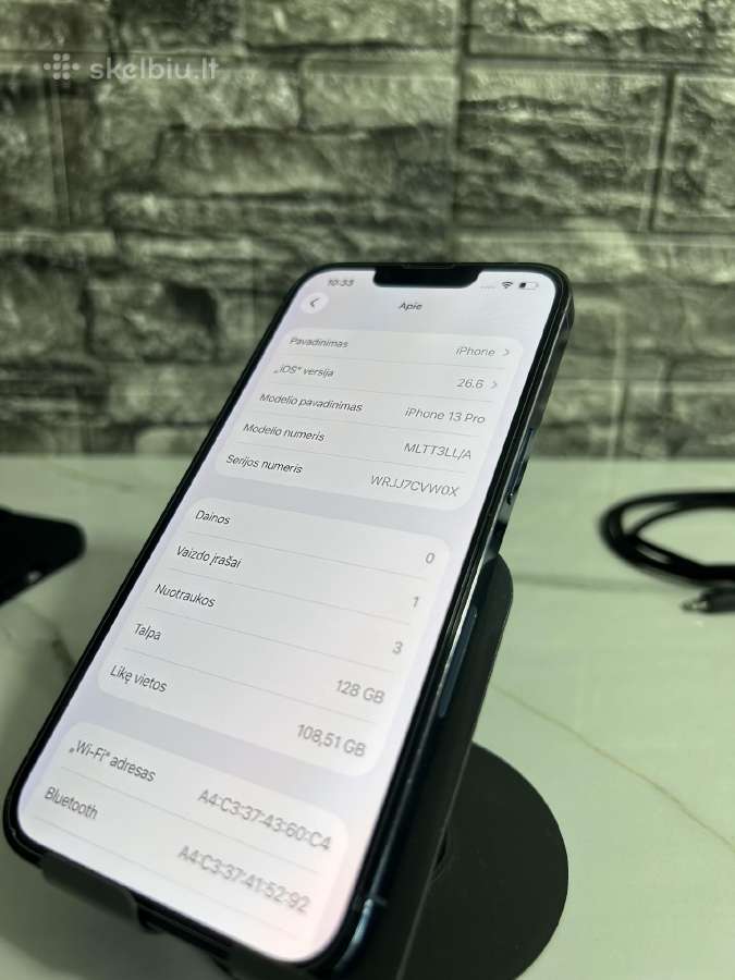 iPhone 13 Pro 128gb 80% Light Blue - nuotraukos Nr. 8