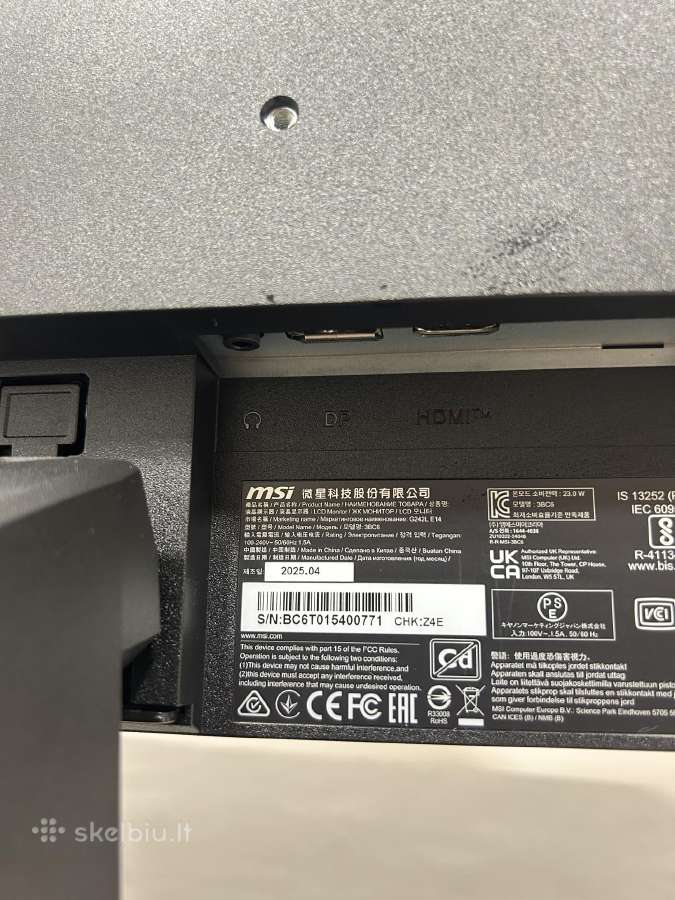 Monitorius Msi G242l - nuotraukos Nr. 4