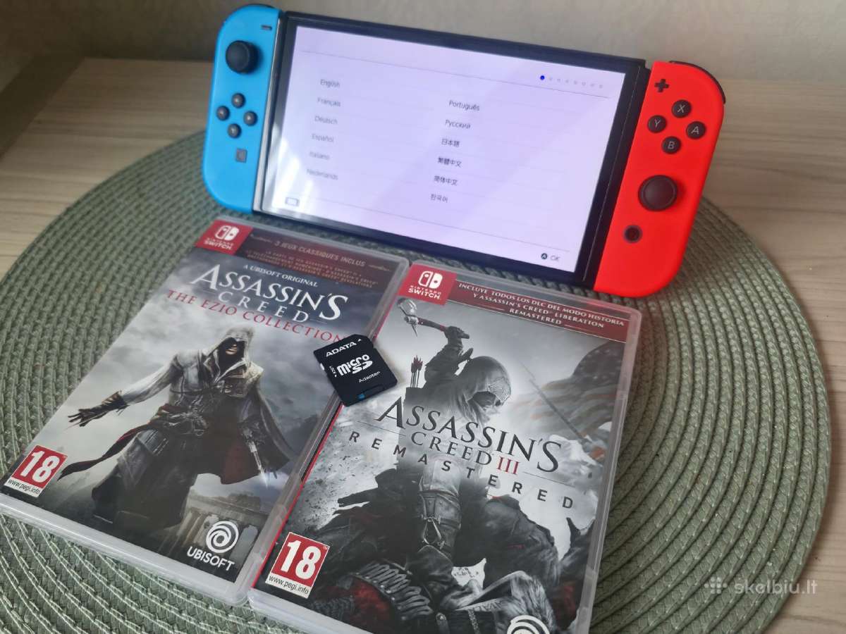 Nintendo switch oled su priedais - nuotraukos Nr. 2
