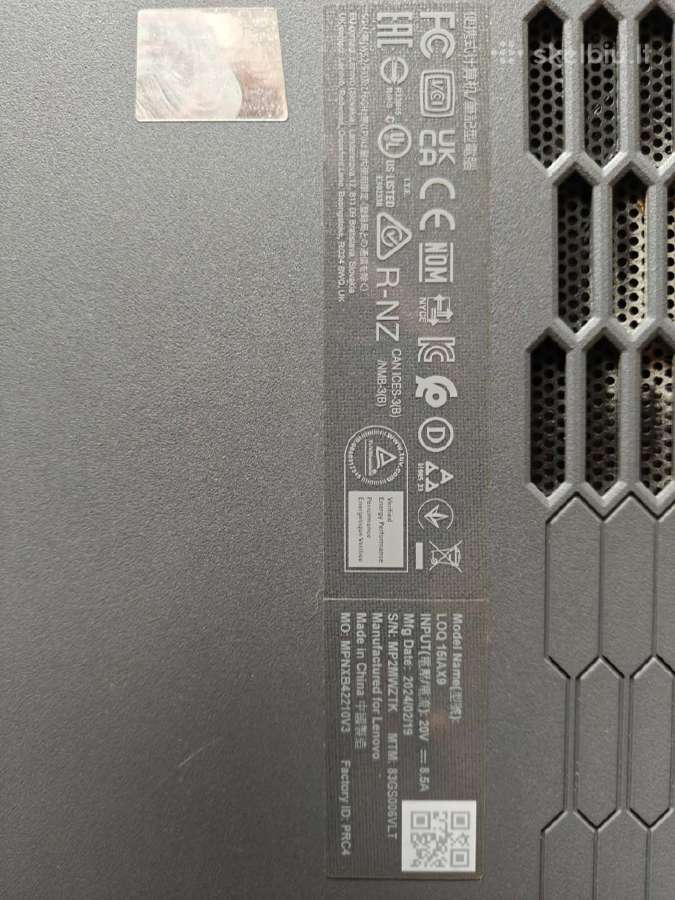 Lenovo Loq 15iax9 - nuotraukos Nr. 6