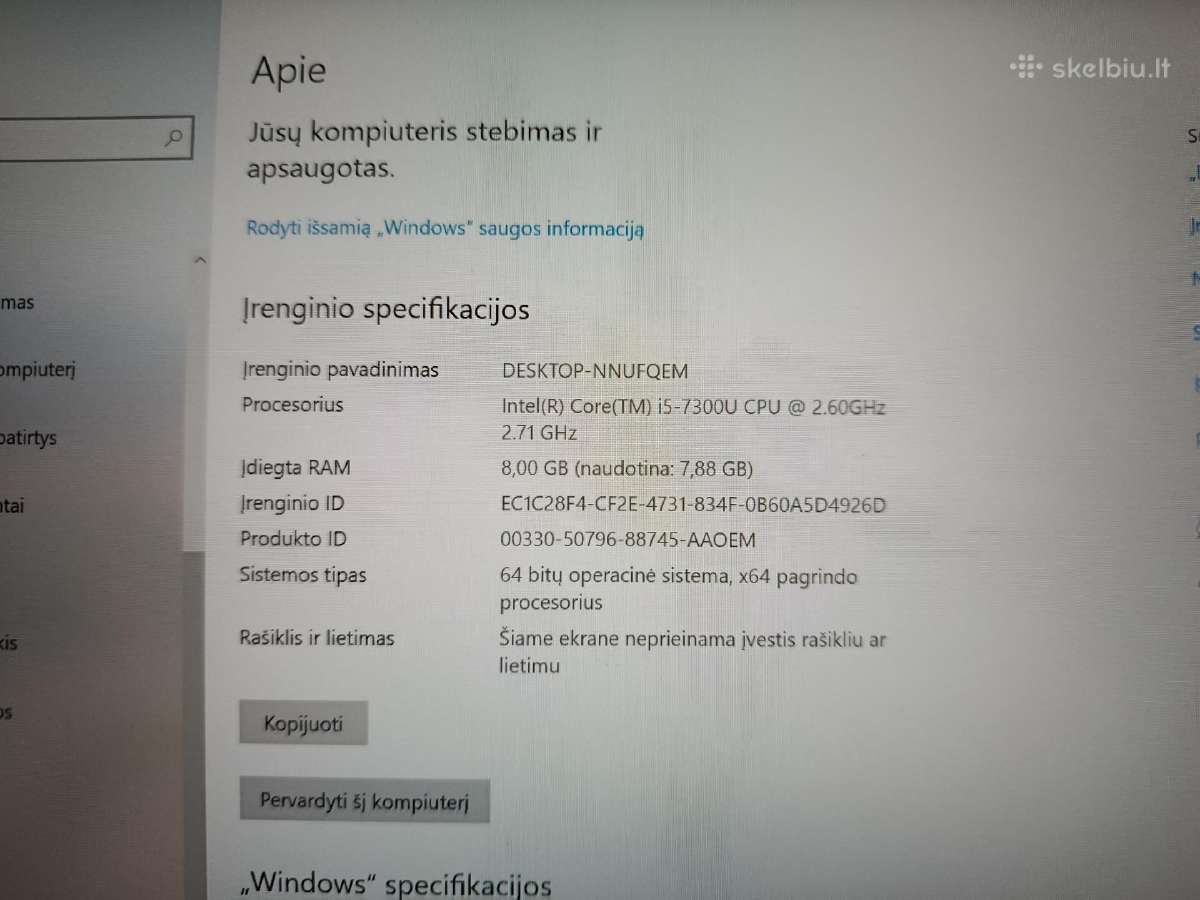 Hp elite book 820 G4 - nuotraukos Nr. 7