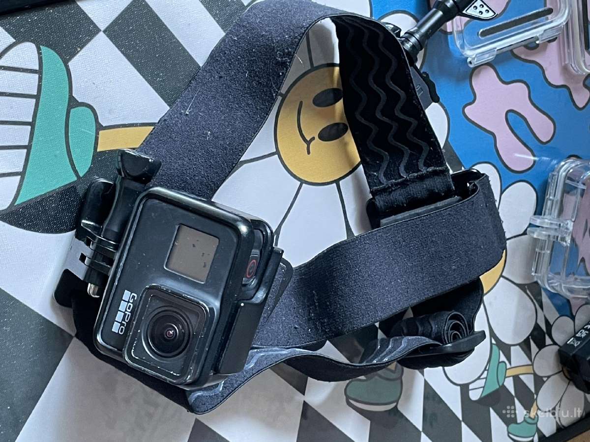 Gopro 7 black + 4 baterijos + sd kortele + 2 dėkla - nuotraukos Nr. 3