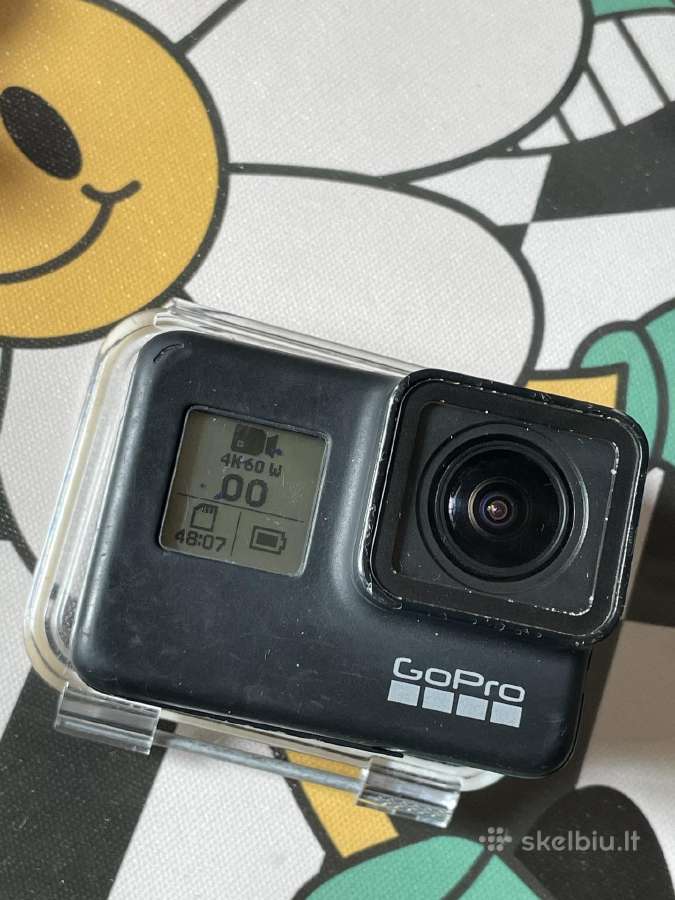 Gopro 7 black + 4 baterijos + sd kortele + 2 dėkla - nuotraukos Nr. 10
