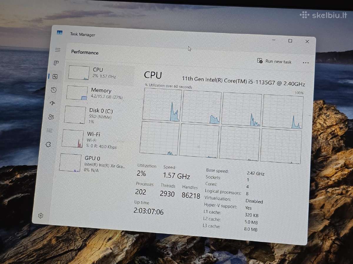 Lenovo E15 Gen 2 Intel i5-11 Gen, Ddr4 16gb - nuotraukos Nr. 5