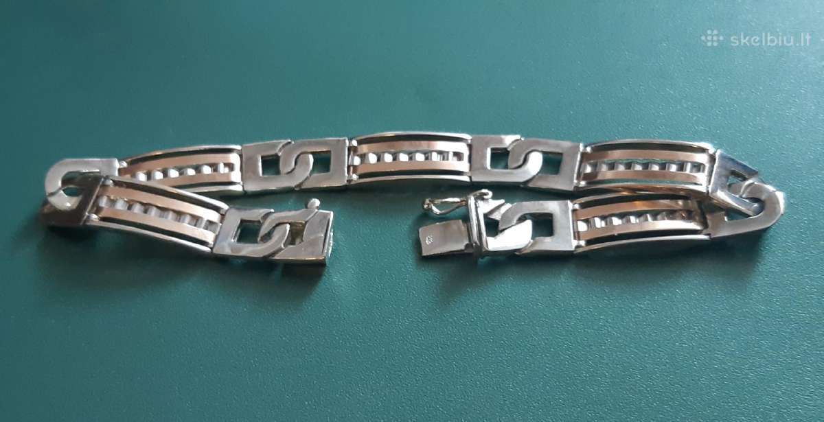 Auksine apyranke balto su raudonu 22,5gr 585praba - nuotraukos Nr. 3