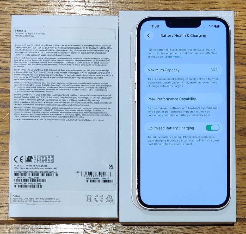 iPhone 13, 256gb, Pink, Klaipėda - nuotraukos Nr. 2