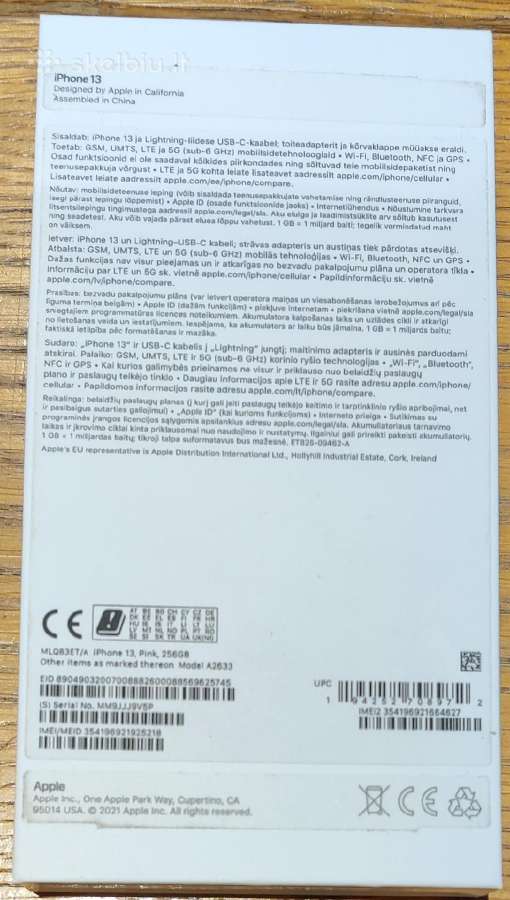 iPhone 13, 256gb, Pink, Klaipėda - nuotraukos Nr. 3