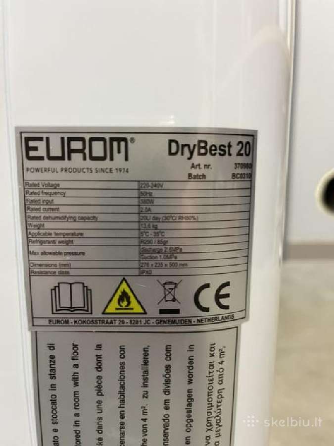 Oro sausintuvas džiovintuvas Eurom Drybest 20 - nuotraukos Nr. 4