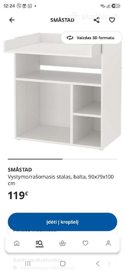 Vystymo stalas Ikea Smastad - nuotraukos Nr. 3
