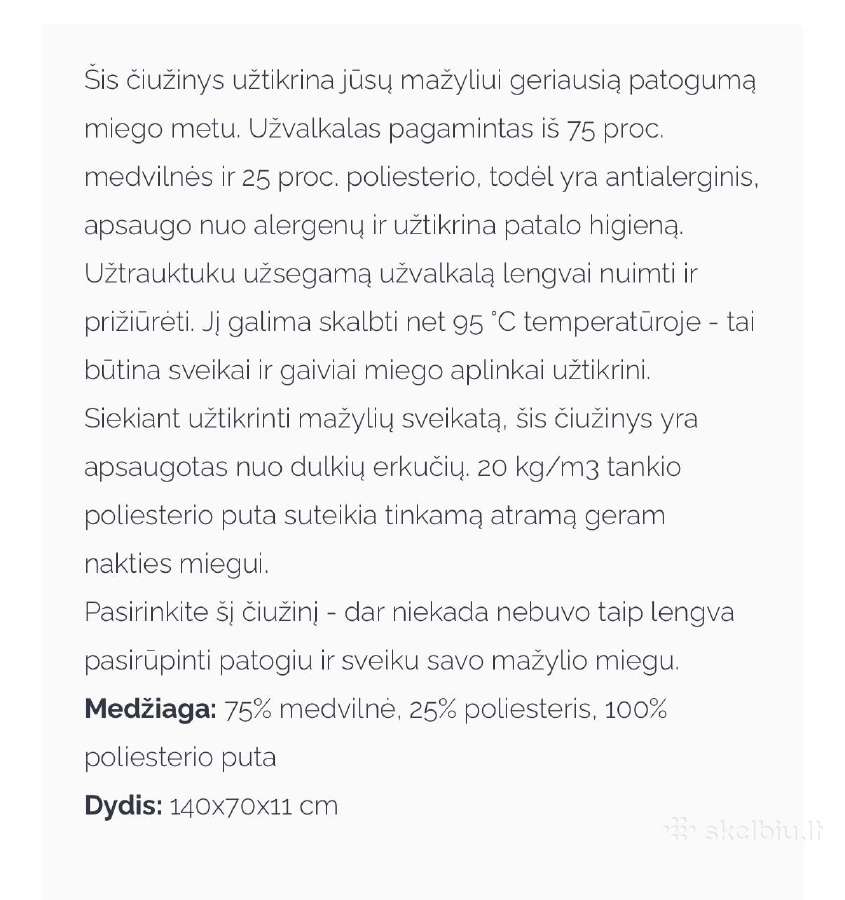 Pinio Swing Grey 14070 lovytė + čiužinys - nuotraukos Nr. 6