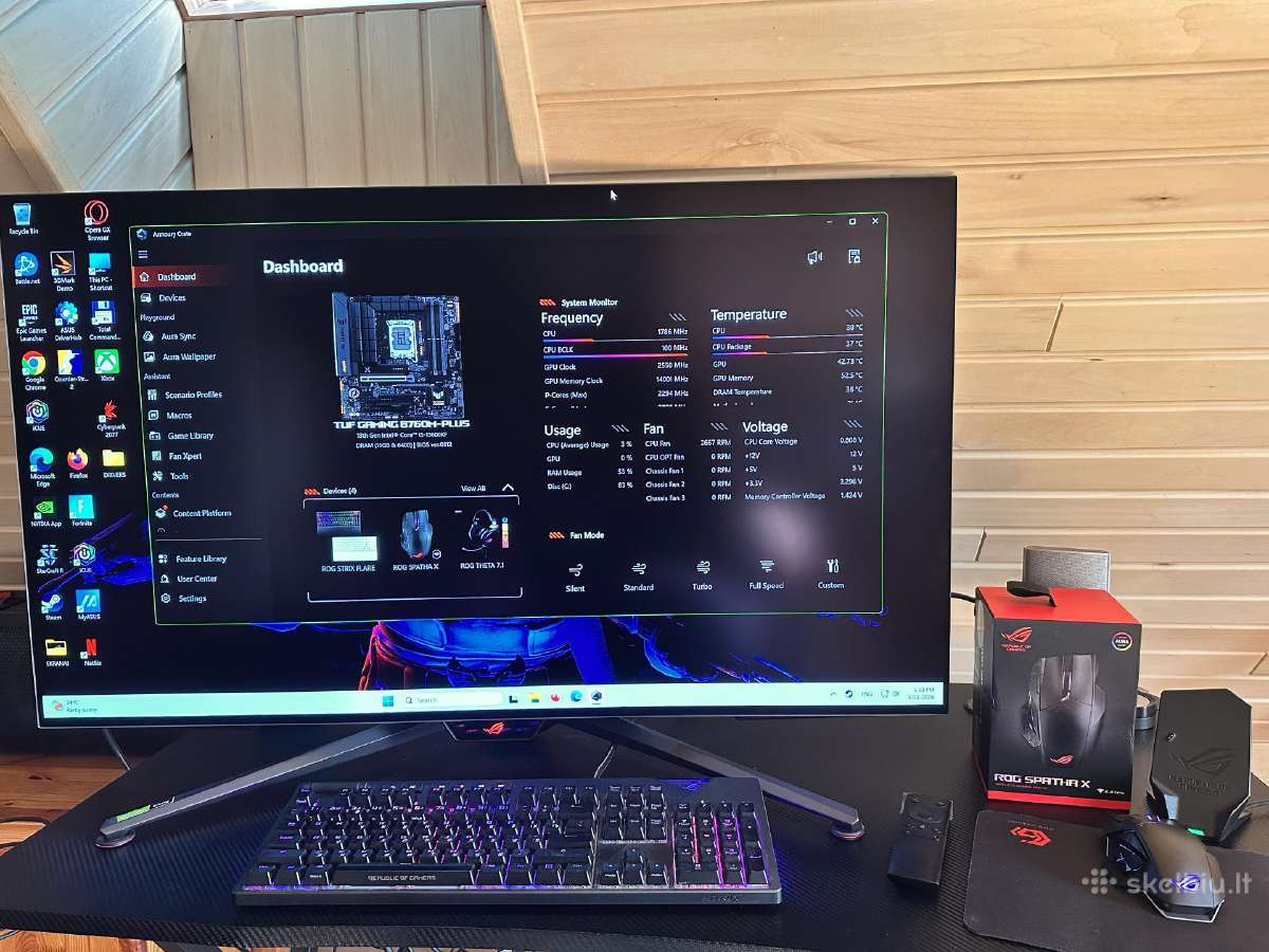 Asusrog13600kf,ddr5 32gb,SSD M2 1t,rtx 5060+oled4k - nuotraukos Nr. 5