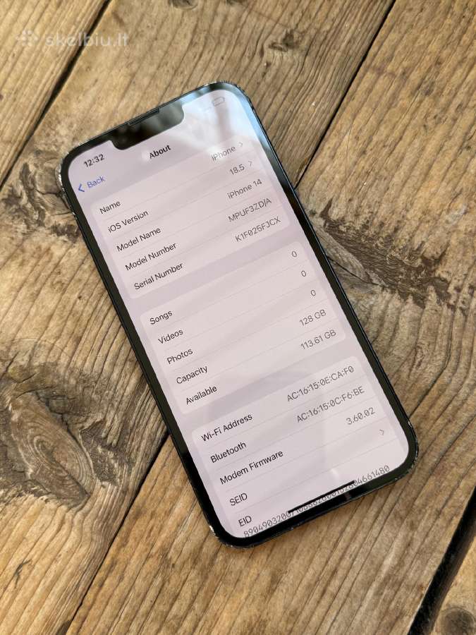 Apple iPhone 14 128gb Midnight - nuotraukos Nr. 8