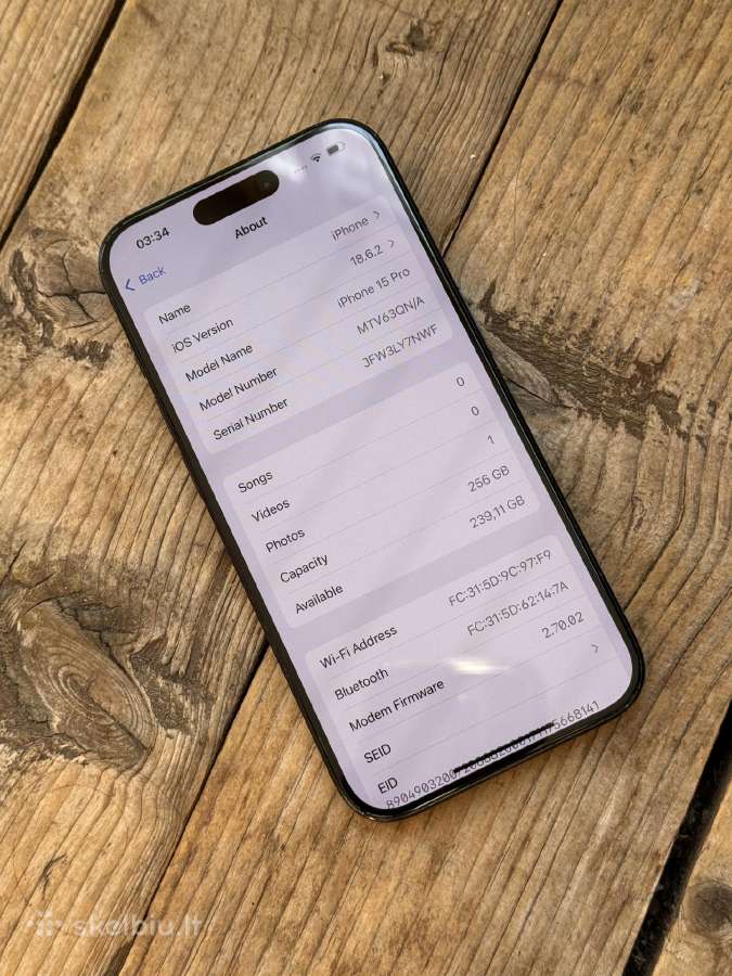 Apple iPhone 15 Pro 256gb Blue Titanium - nuotraukos Nr. 8