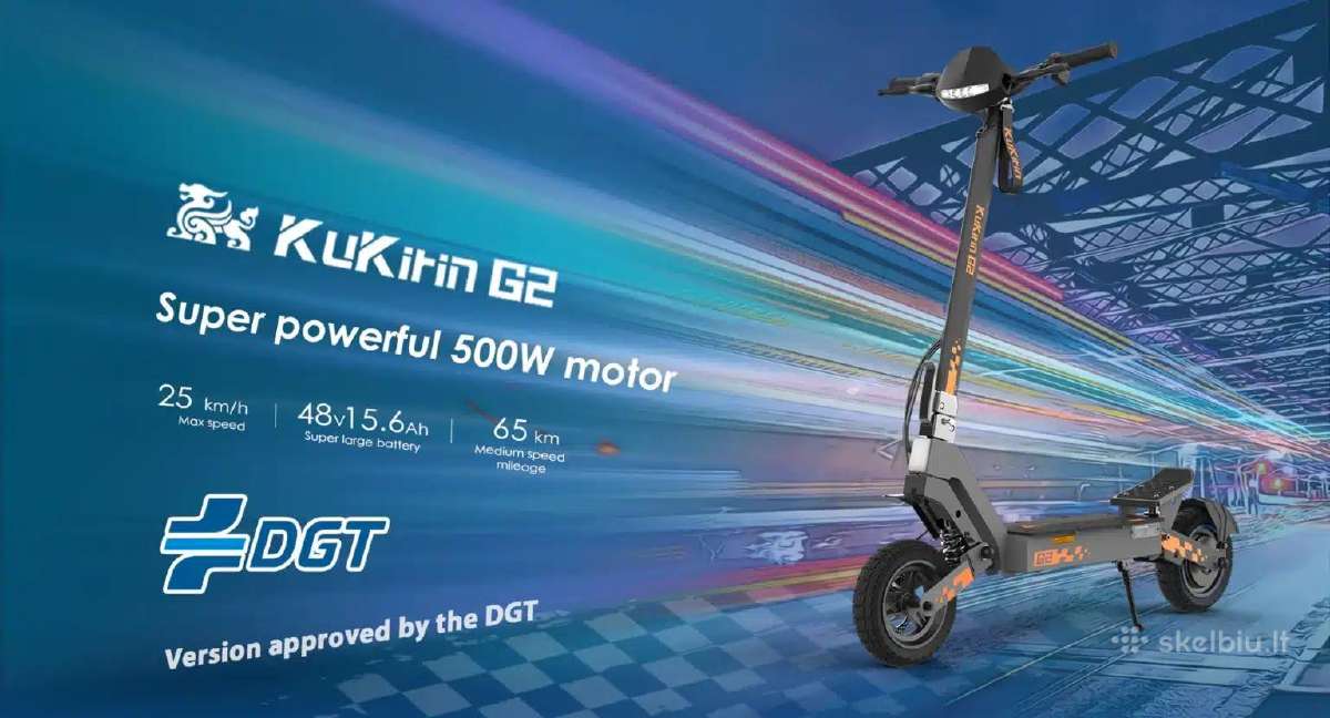 Kukirin G2 500w Dgt El. Paspirtukas 25km/h - nuotraukos Nr. 2