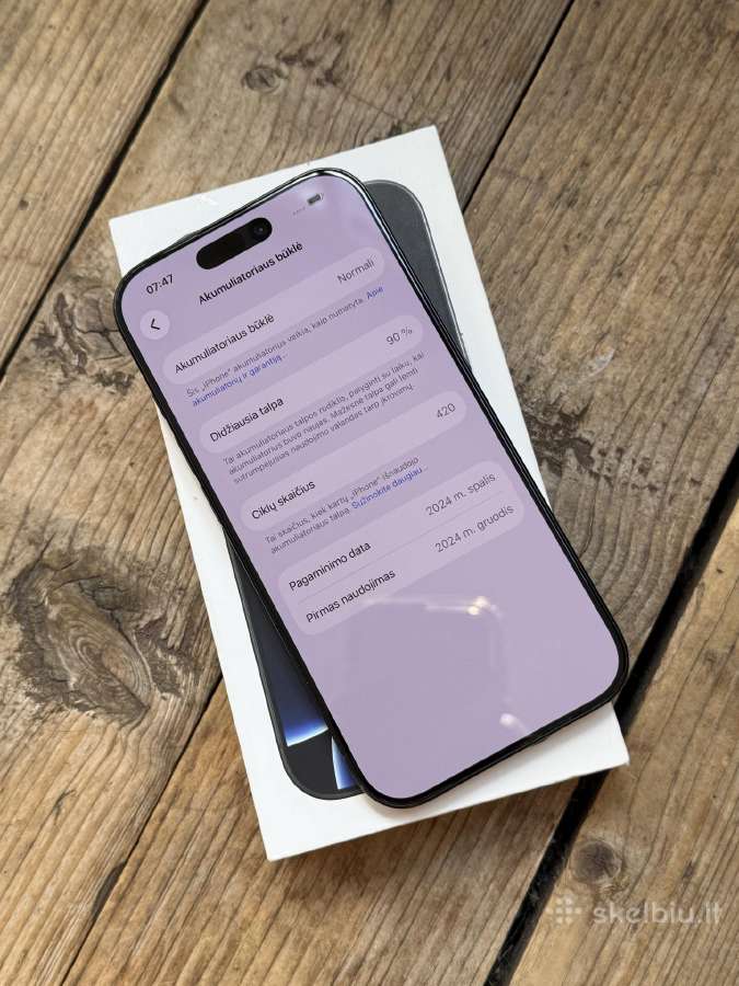 Apple iPhone 16 Pro 128gb Black Titanium - nuotraukos Nr. 6