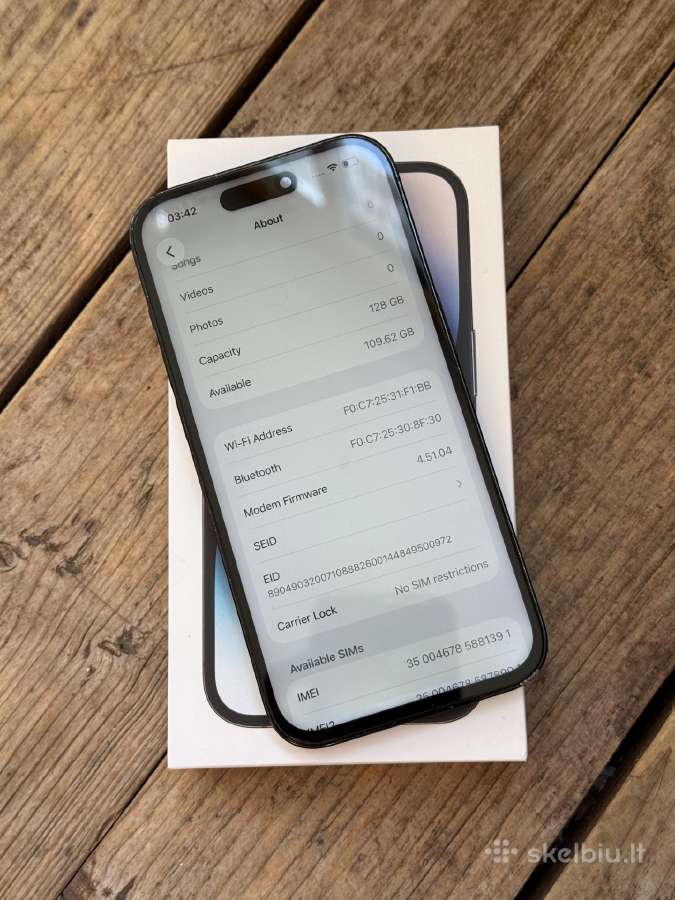 Apple iPhone 14 Pro 128gb Space Black - nuotraukos Nr. 8