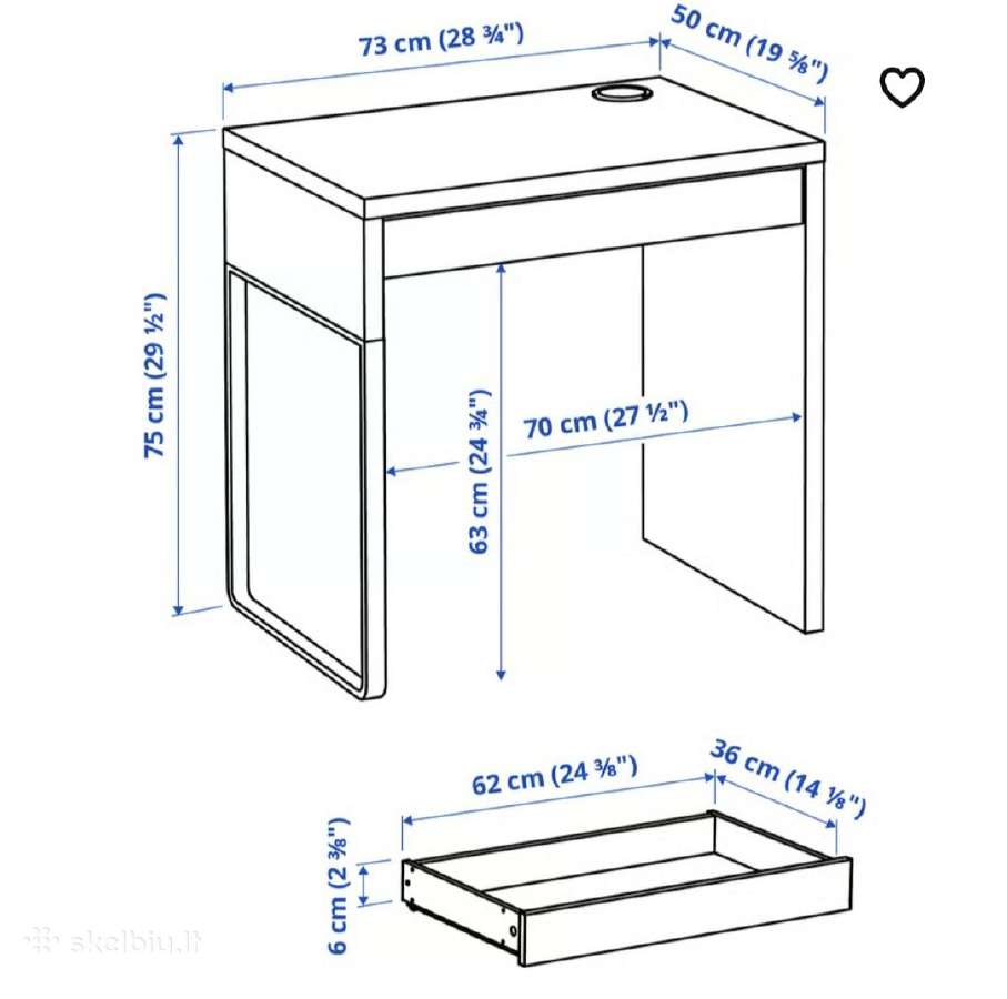Ikea mokyklinis stalas - nuotraukos Nr. 2