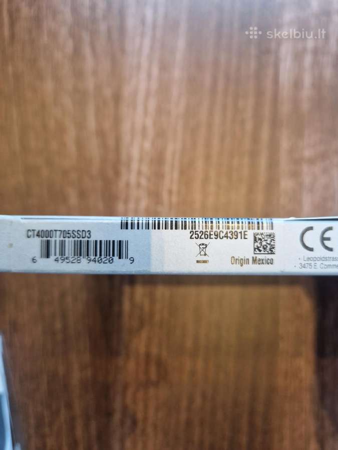 Crucial T705 4tb Gen5 Nvme M.2 SSD Ct4000t705ssd3 - nuotraukos Nr. 3