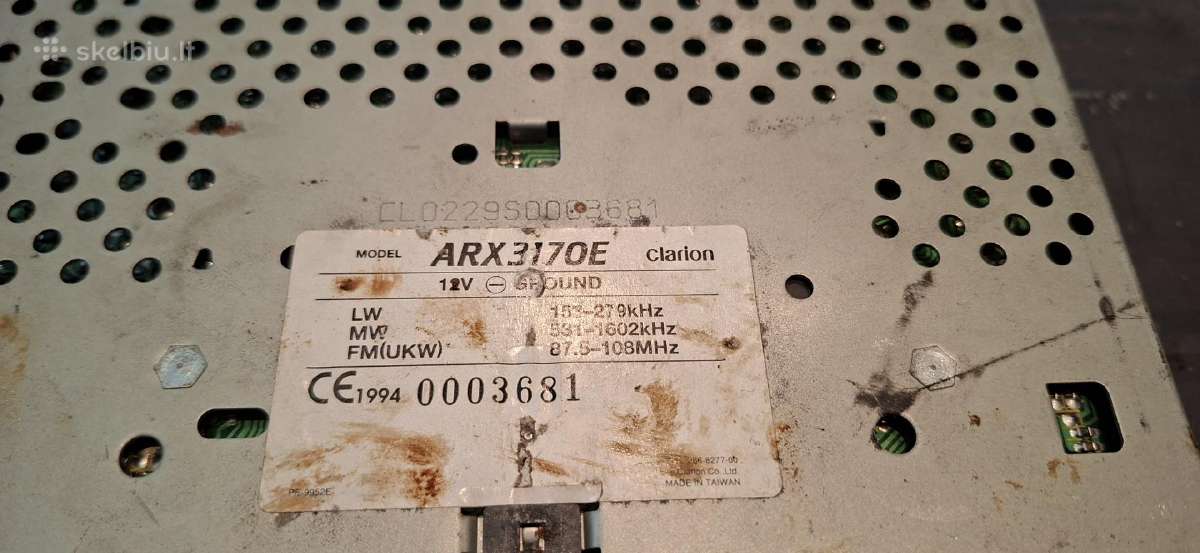 Retro auto aparatūros komplektas Clarion - nuotraukos Nr. 3