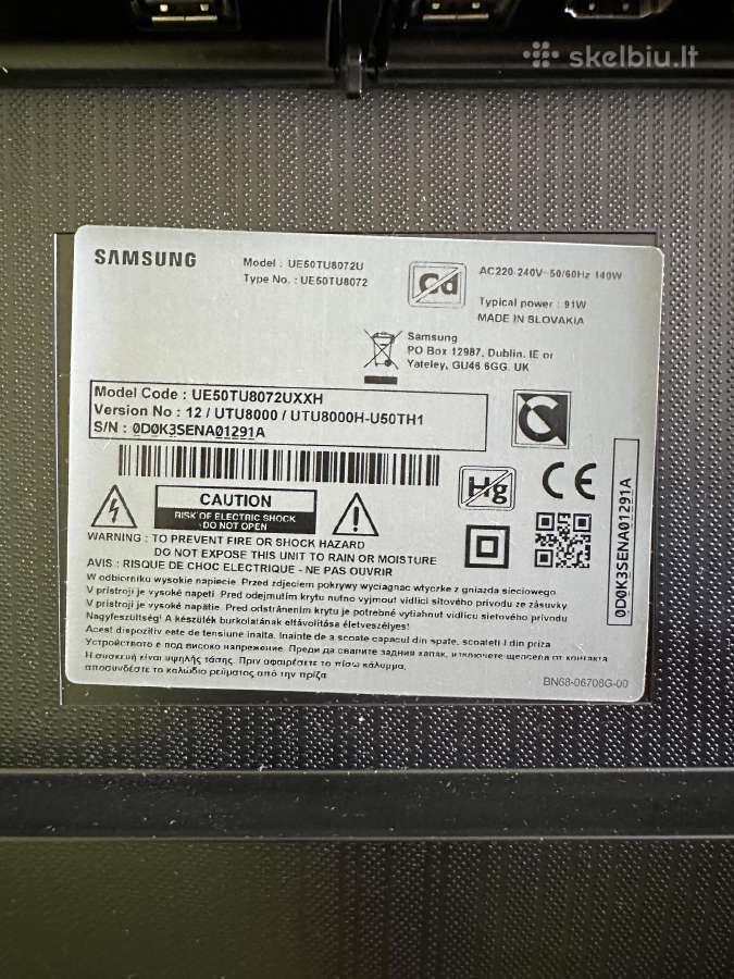 Samsung ue50tu8072uxxh - nuotraukos Nr. 2