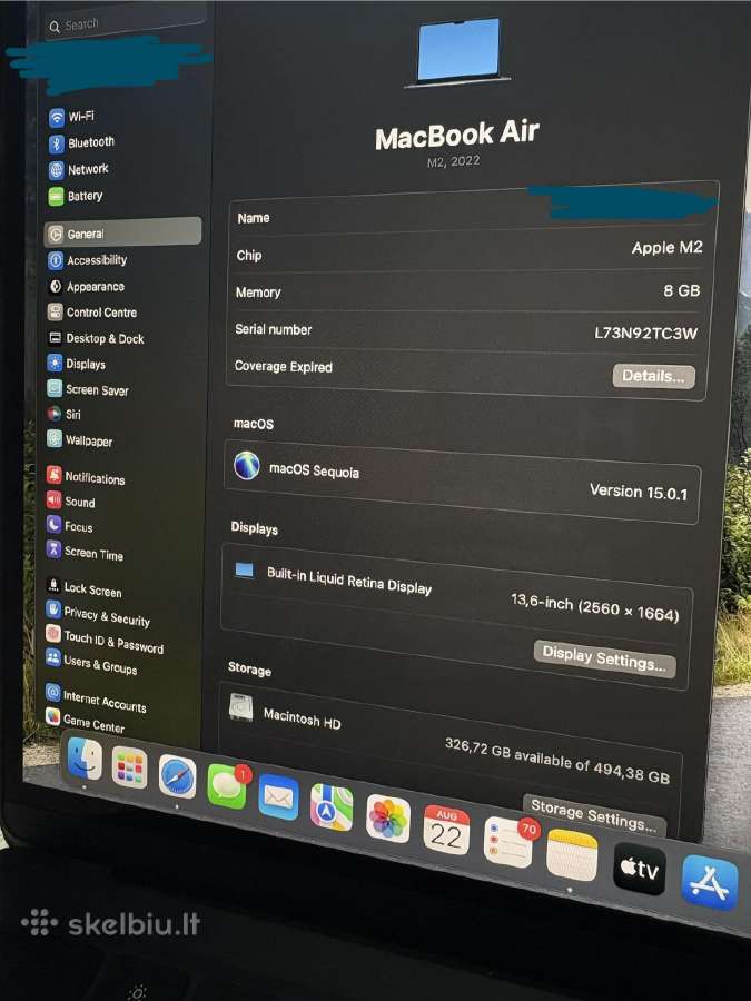 MacBook Air M2 - nuotraukos Nr. 3