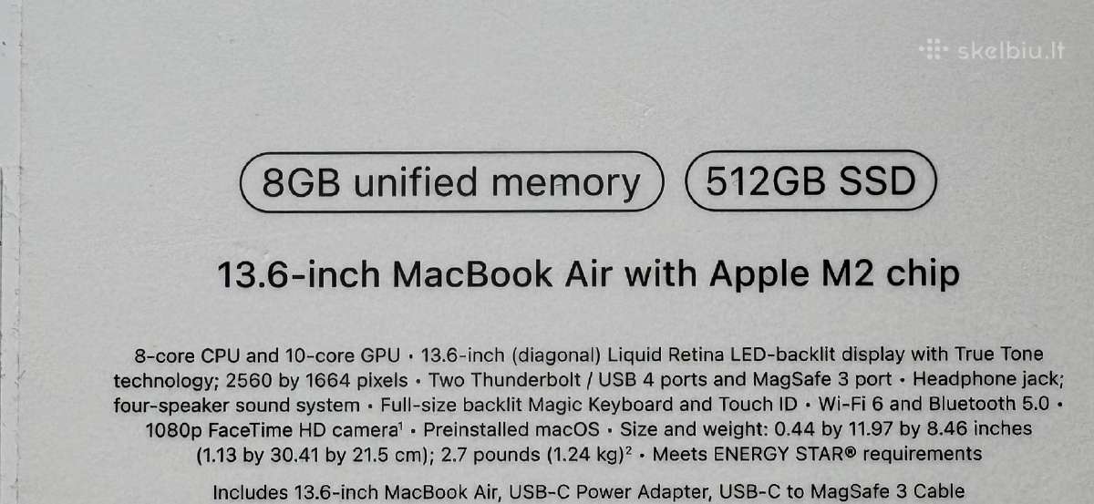 MacBook Air M2 - nuotraukos Nr. 6